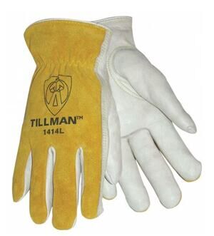 Tillman Leather Drivers Gloves in Yellow, Size OS